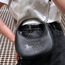 奥莱女士包包2024新款经典马车标志手拎包复古Carmen单肩斜挎包