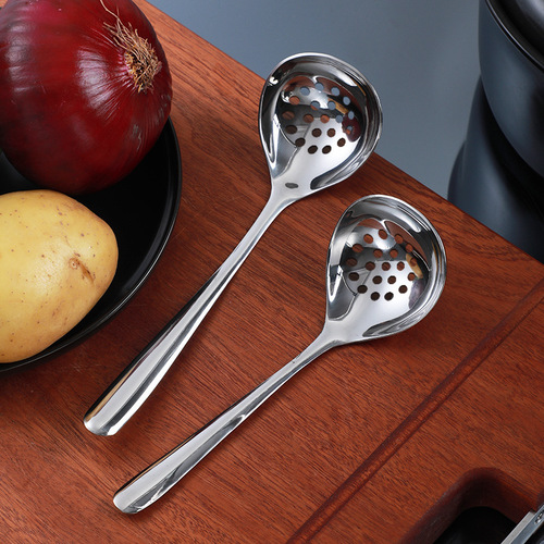 Household Thickened 304 Stainless Steel Soup Spoon Creative Deep Hot Pot Spoon Skimmer Kitchen Cooking Utensil Small Soup Bowl