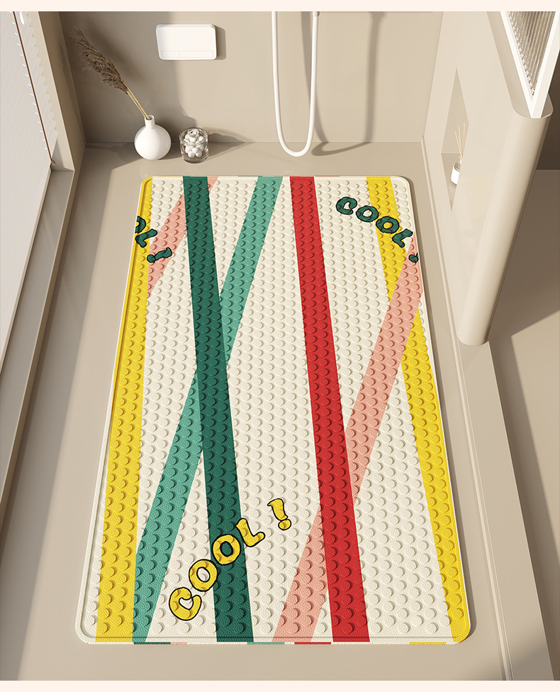 Bathroom Non-Slip Mat, Simple Household Shower Mat, Children's Bath Mat, Special for Water Play, Anti-Fall Bathroom Mat