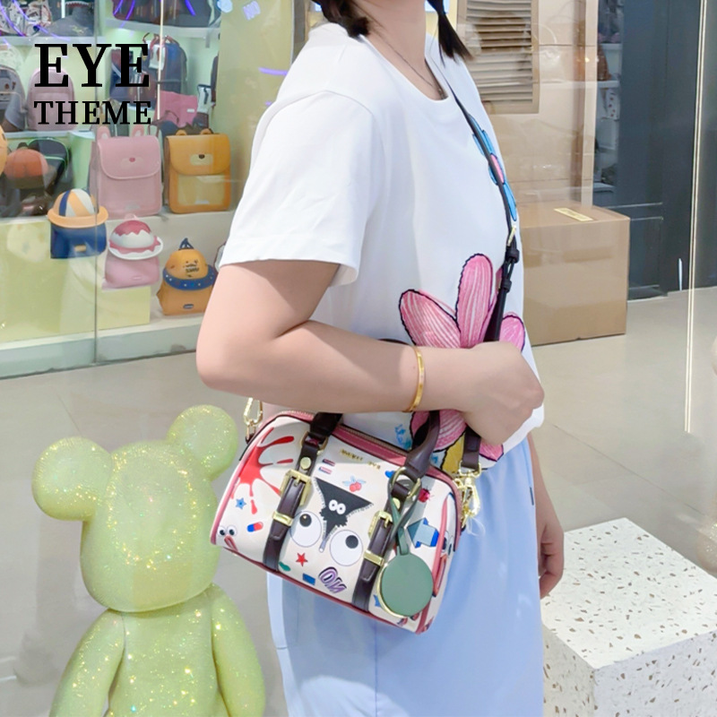 2025 verano contraste color mujer impresión sentido del diseño portátil mini tesoro nicho dibujos animados calle mensajero 2760 #