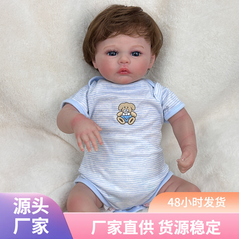 Pulgadas muñecas de bebés de venta caliente muñecas de bebés en stock transfronterizo 18 juguetes regalos de cumpleaños pesados simuladores