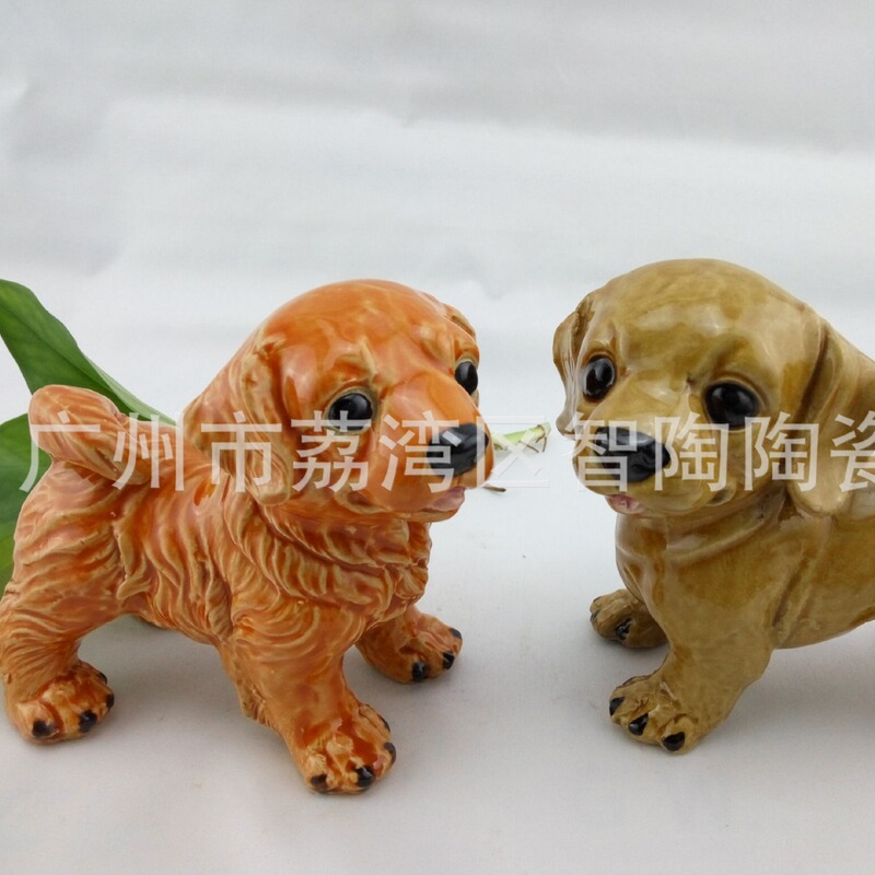 Simulation ceramic dog world famous dog crafts Shiwan ceramic home feng shui decoration a generation of hair