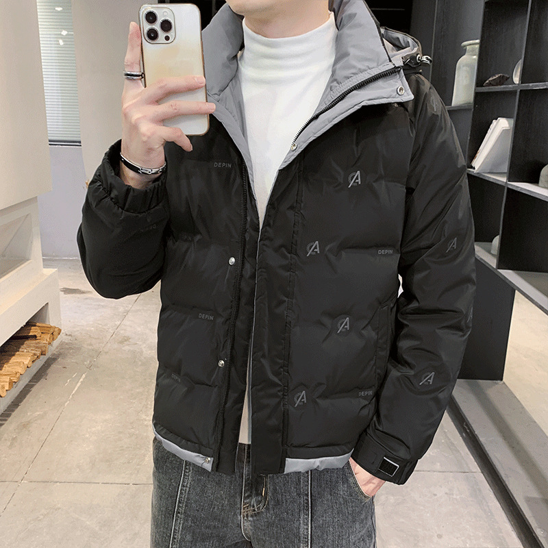 B302 Y619 P140 2022 Winter clothes male letter Embossing Hooded Down Jackets coat The owner of the wind