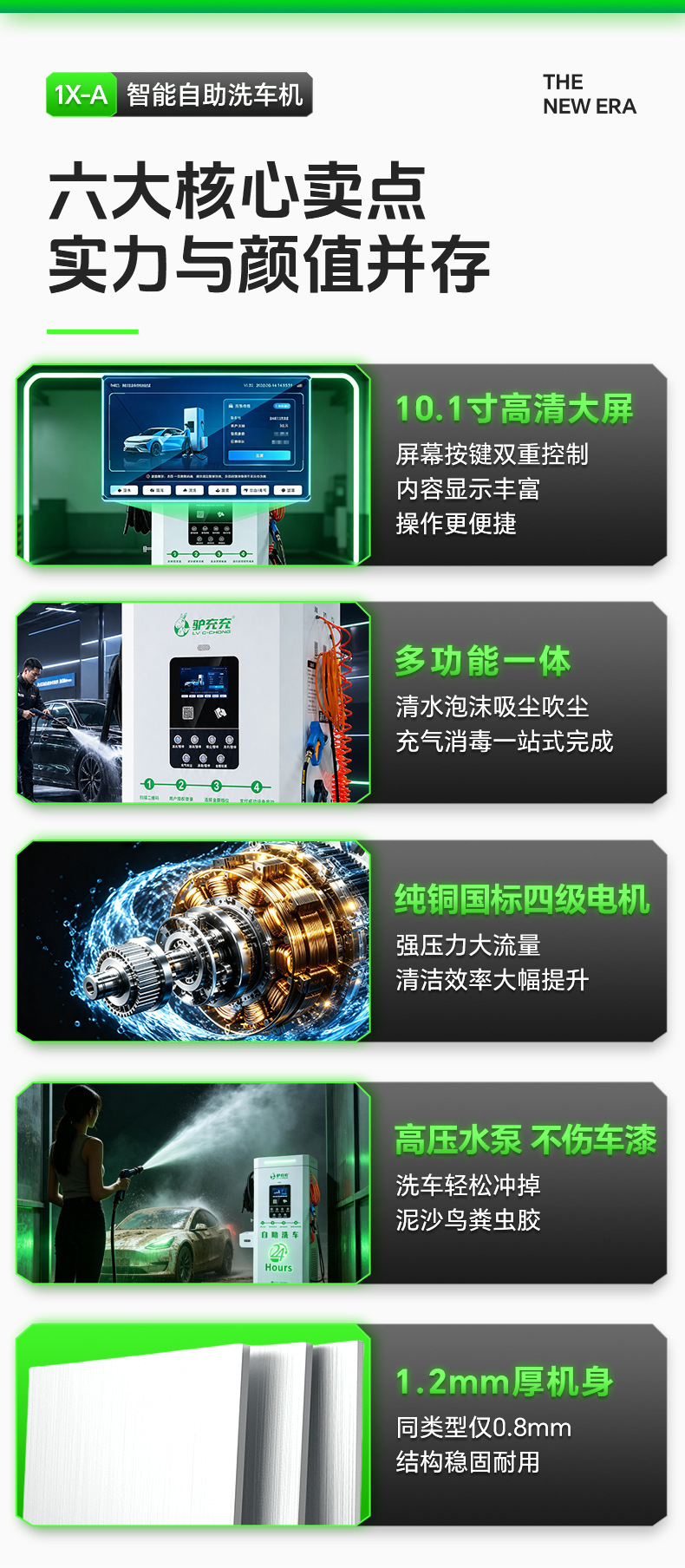 Luzhuchong Smart Self-Service Car Wash Machine, High-Pressure Washing, Fully Automatic Shared Car Washing Equipment, Coin-Operated and Scan-Code Operation