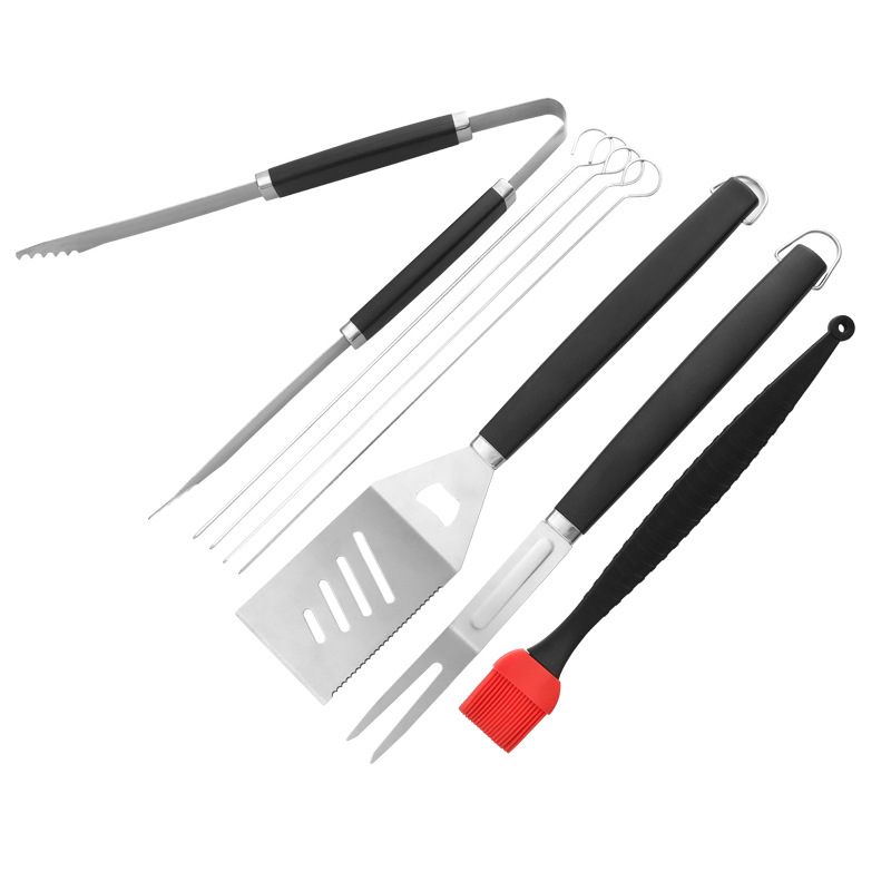 Juego de Parrilla de Acero Inoxidable Listo para Usar, Portátil, con Bolsa, 8 Piezas, para Acampar al Aire Libre