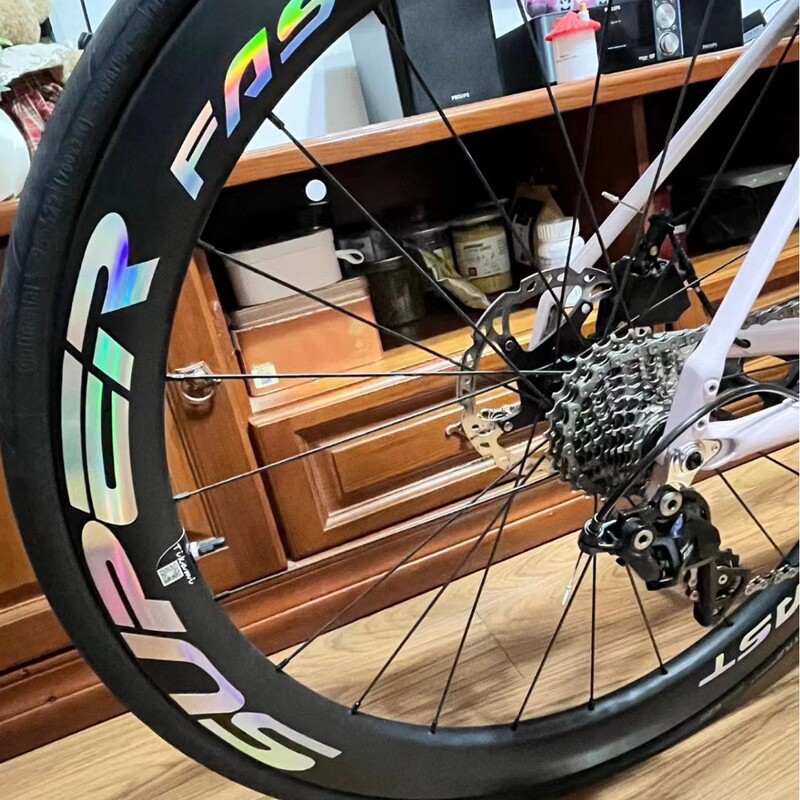 高颜值公路车轮毂贴纸创意车圈贴纸创意自行车轮组个性潮流改色贴|undefined