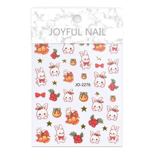 Nail Art Christmas Sticker Christmas Plaid Elk Nail Decal DIY Jewelry Decorative Pattern Nail Sticker