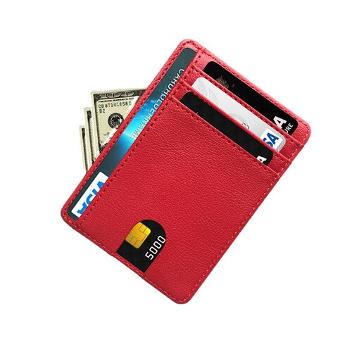 RFID anti-demagnetization bank card holder strap for both men and women, multi-card slot PU card case with multiple card slots