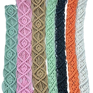 Cotton rope woven vintage national style ladies belt dress Joker hollow hand woven belt manufacturers wholesale