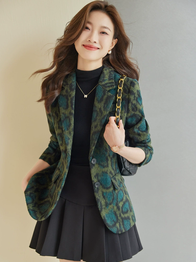 Woolen autumn demi-season classic suit jacket, high-quality style, city style, for teenagers