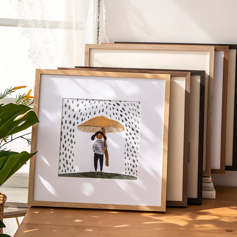 Calligraphy and Painting Mounting Frame Calligraphy Chinese Painting Frame Wall Hanging Simple Office Decoration 33 Any Size Solid Wood Frame Photo Frame