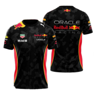 A generation of summer cross-border new short-sleeved racing suit red bull motorcade with T-shirt breathable quick-drying 3D printing