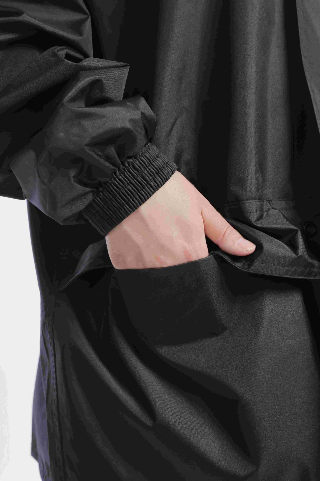 Sınır ötesi özel tasarım yağmurluk yağmur pantolonu seti toptan reflektif güvenlik tulum bölünmüş yetişkin tipi baskı yürüyüş outdoor