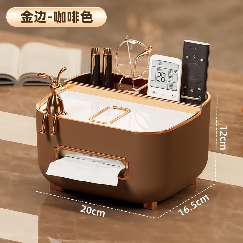 Caja de toallas de escritorio caja de extracción de papel sala de estar doméstica de alta calidad creativa multifuncional nuevo estilo chino 2025 nuevo
