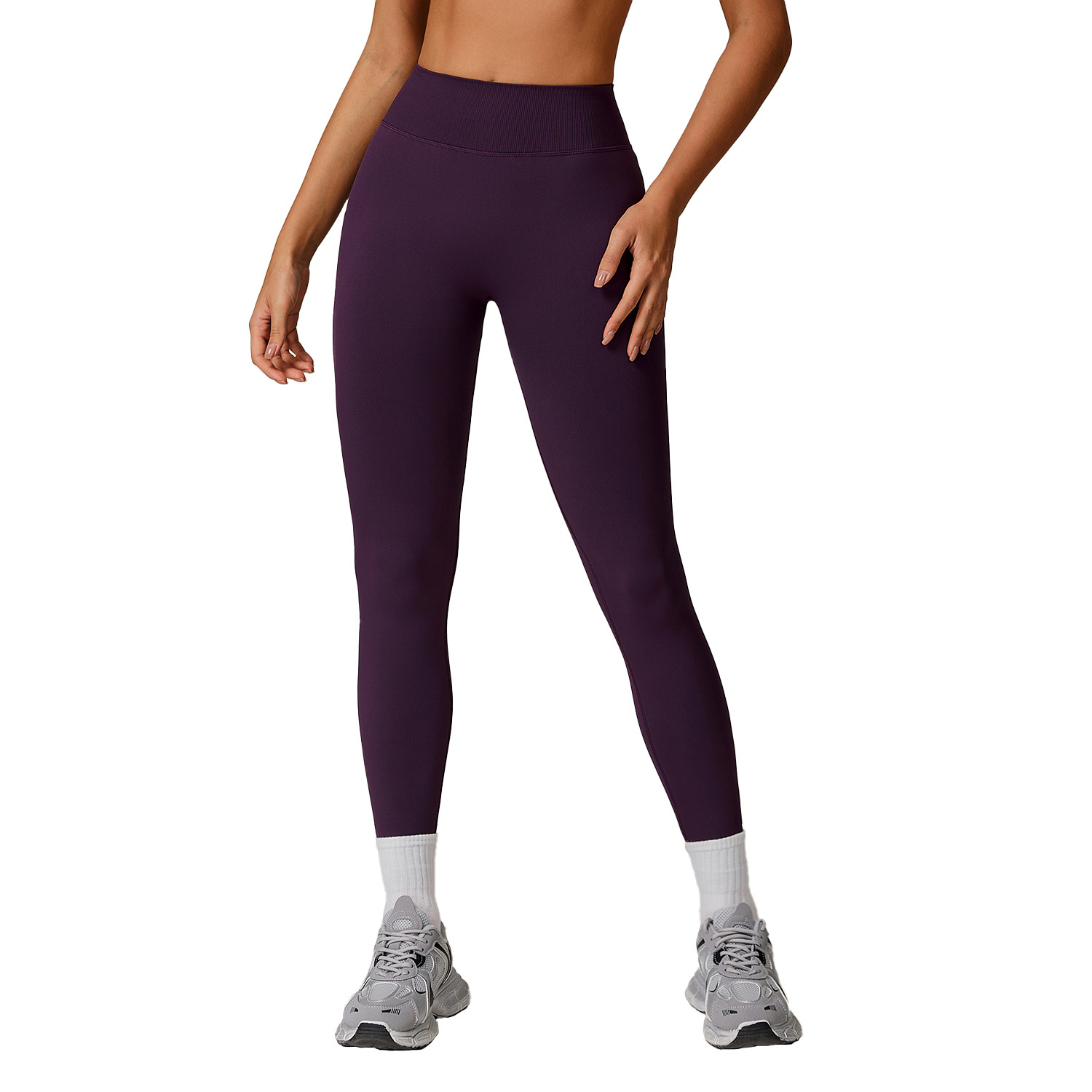 Women's Clothing High Waist Fitness Pants For Women Seamless Yoga Sports Pants Hip Lift Running Tight Elastic Slimming Abdomen 7318_ecoleips.com