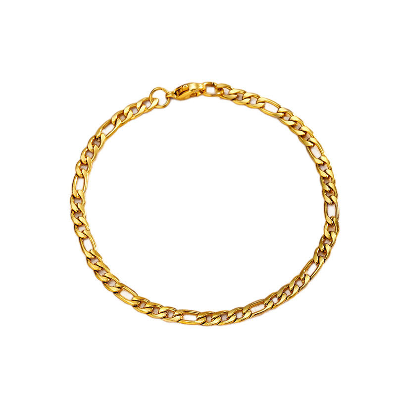Brazalete de acero de titanio de oro transfronterizo de Europa y los Estados Unidos simple joyas de moda de mujer galvanizado 18K joyas de acero inoxidable al por mayor