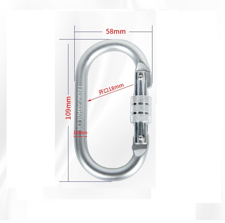 Outdoor Climbing Hook Buckle Stainless Steel Survival Folding Escapement Rock Climbing One-Piece Galvanized Outdoor Climbing Hook Buckle