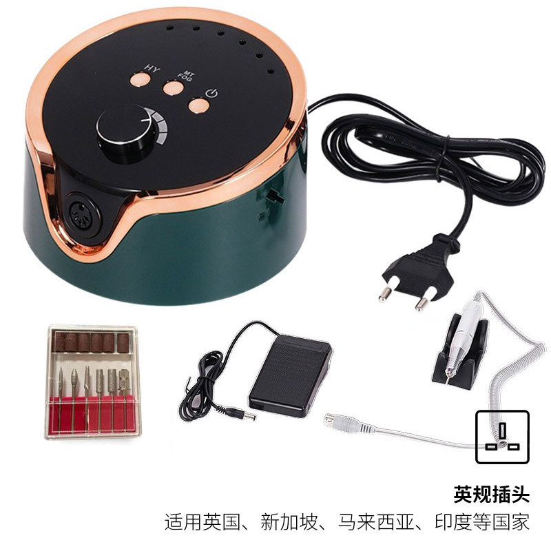 Pulitzador de uñas transfronterizas, pulitador de uñas conveniente de carga, pulitador de uñas profesional de eliminación de piel muerta 45000RPM