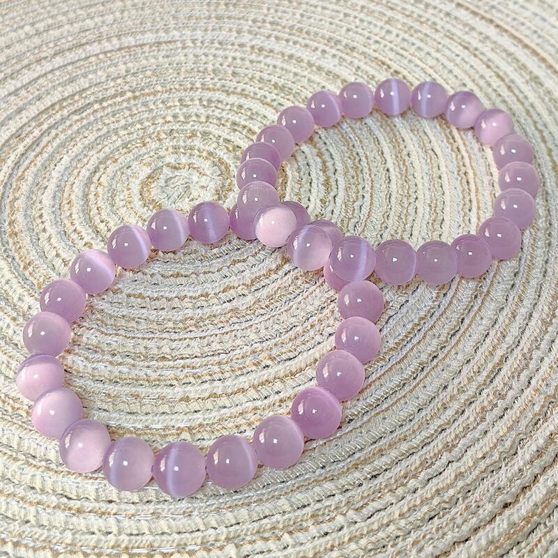 Violet Natural Cat's Eye Stone Bracelet for Women, Versatile and Stylish Jewelry, Gift for Best Friend, Popular on Xiaohongshu Violet Natural Cat's Eye Stone Bracelet for Women, Versatile and Stylish Jewelry, Gift for Best Friend, Popular on Xiaohongshu