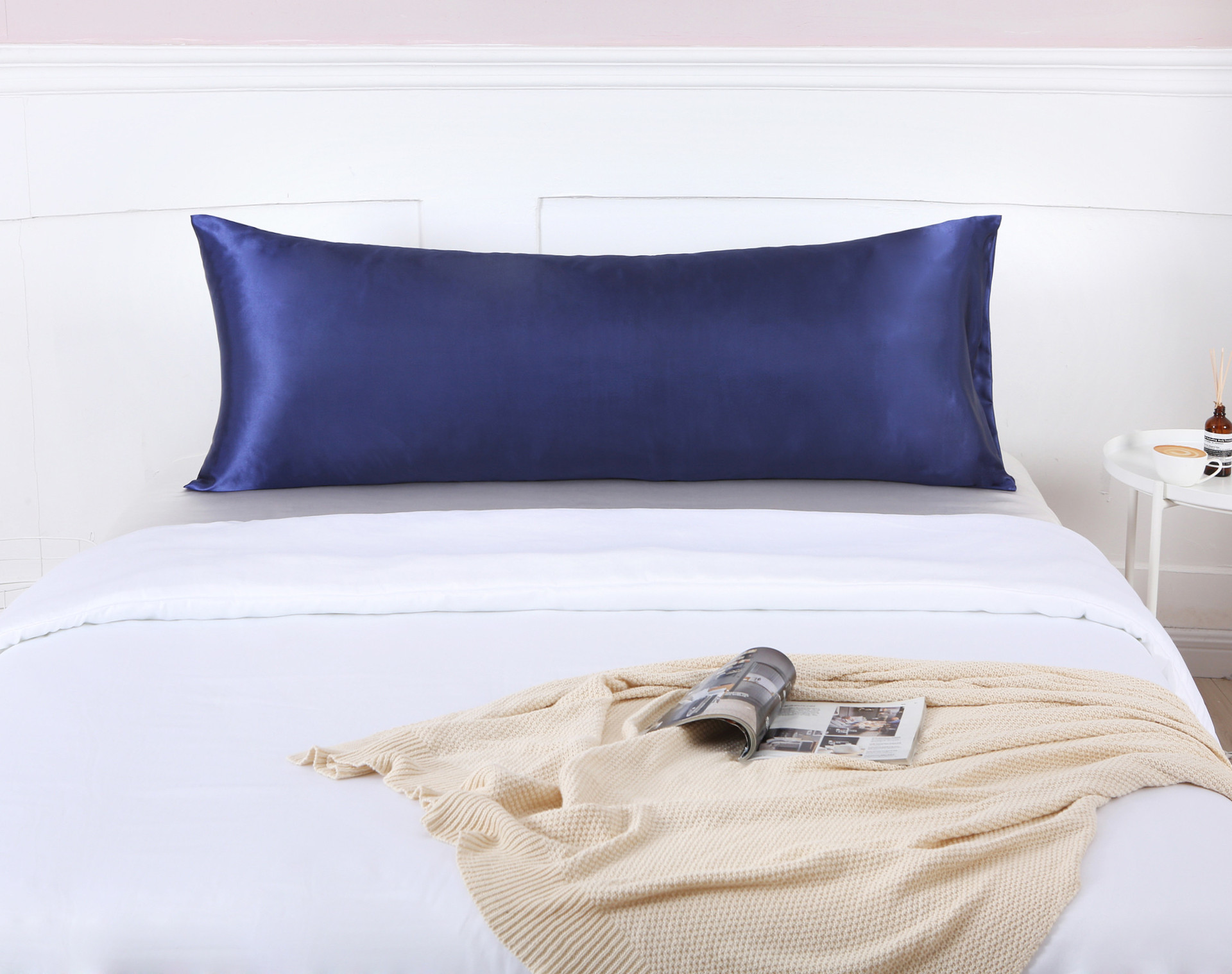 Satin Pillowcase Silk Effect Solid Colour Bedding Pillow Case_voghion.com