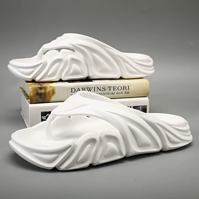 Шлепанцы, шлепанцы на толстой подошве, летняя домашняя уличная пляжная обувь, Нескользящие мужские сандалии, трансграничные