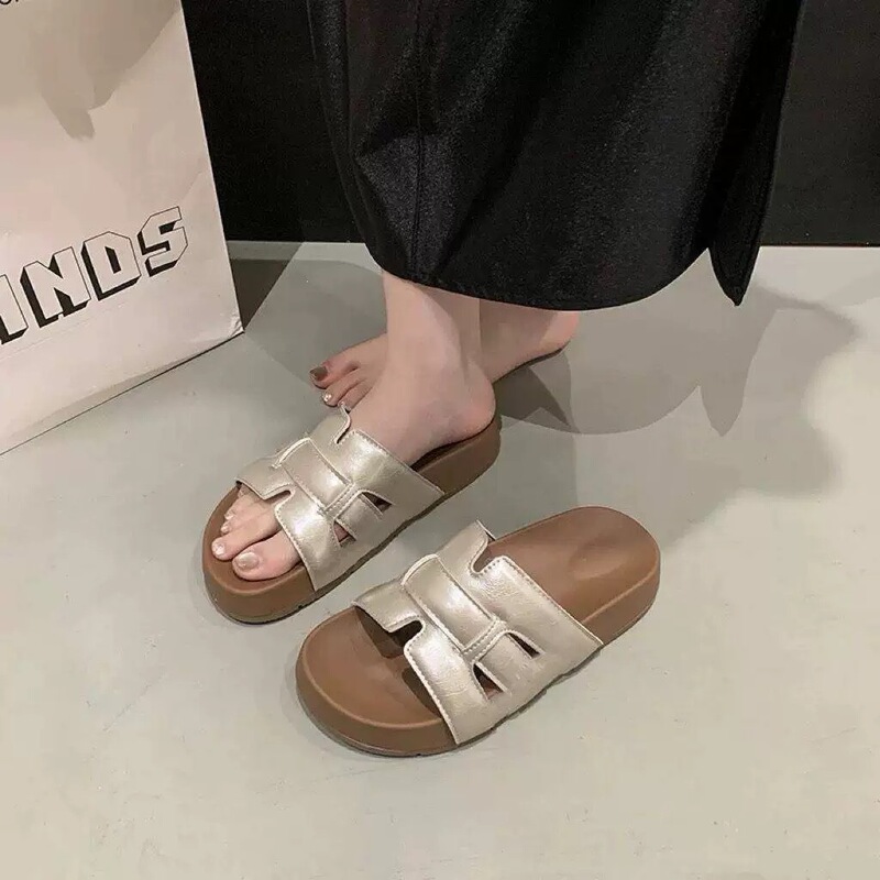 Light Luxury Thick-Soled Slippers for Women's Outer Wear Birkenstock Shoes for Women's Summer Outer Wear 2025 New French Outdoor Birkenstock Shoes Sandals Light Luxury Thick-Soled Slippers for Women's Outer Wear Birkenstock Shoes for Women's Summer Outer Wear 2025 New French Outdoor Birkenstock Shoes Sandals