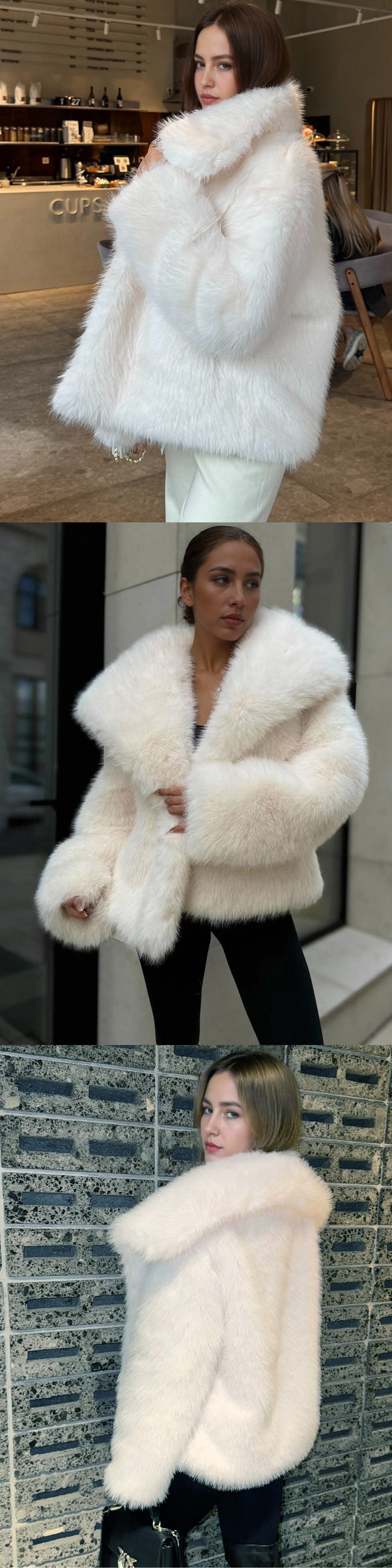 Damen-Kunstpelzjacke – Eleganter Kurzmantel mit Taschen für Herbst und Winter (S-XXXL)_voghion.com