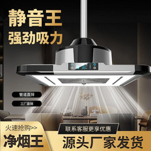 棋牌室空气净化器遥控升降吸烟灯吸烟麻将室吸烟净化灯麻将灯净化