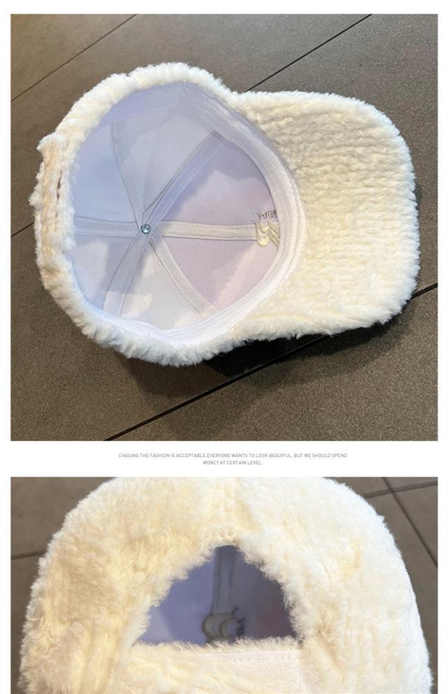 Warm Winter Women's Lamb Wool Baseball Cap