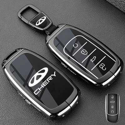 Suitable for Chery Tiggo 8 Static Rod/Key Bag - type-a-gun-black-car-logo-buckle