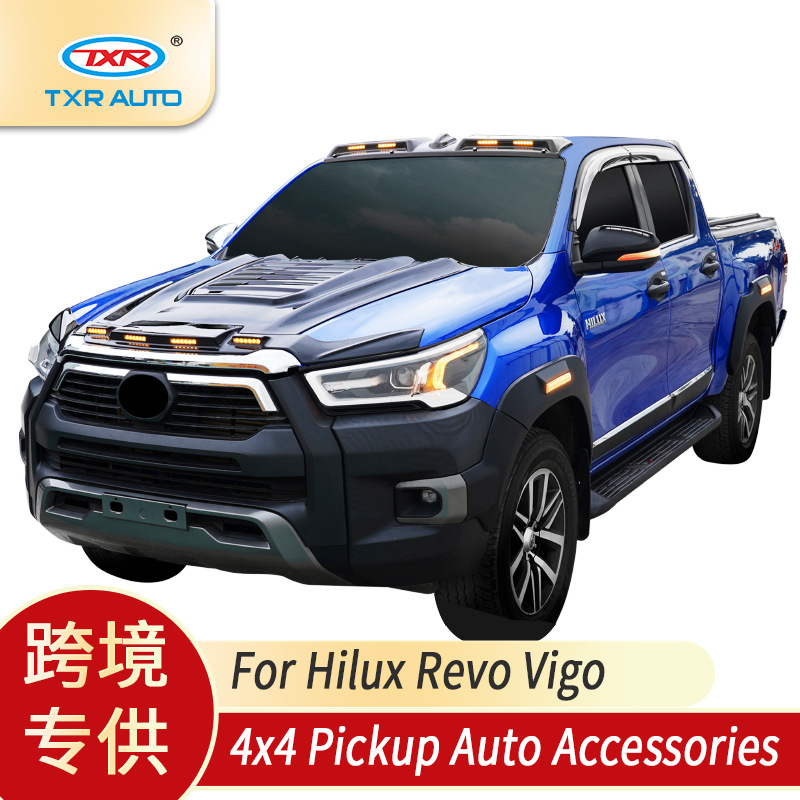 Tenxinrui adecuado para Ford Ranger coche cubierta de escudo de piedra arenisca modificado rueda ceja techo protector de lluvia ligera Accesorios