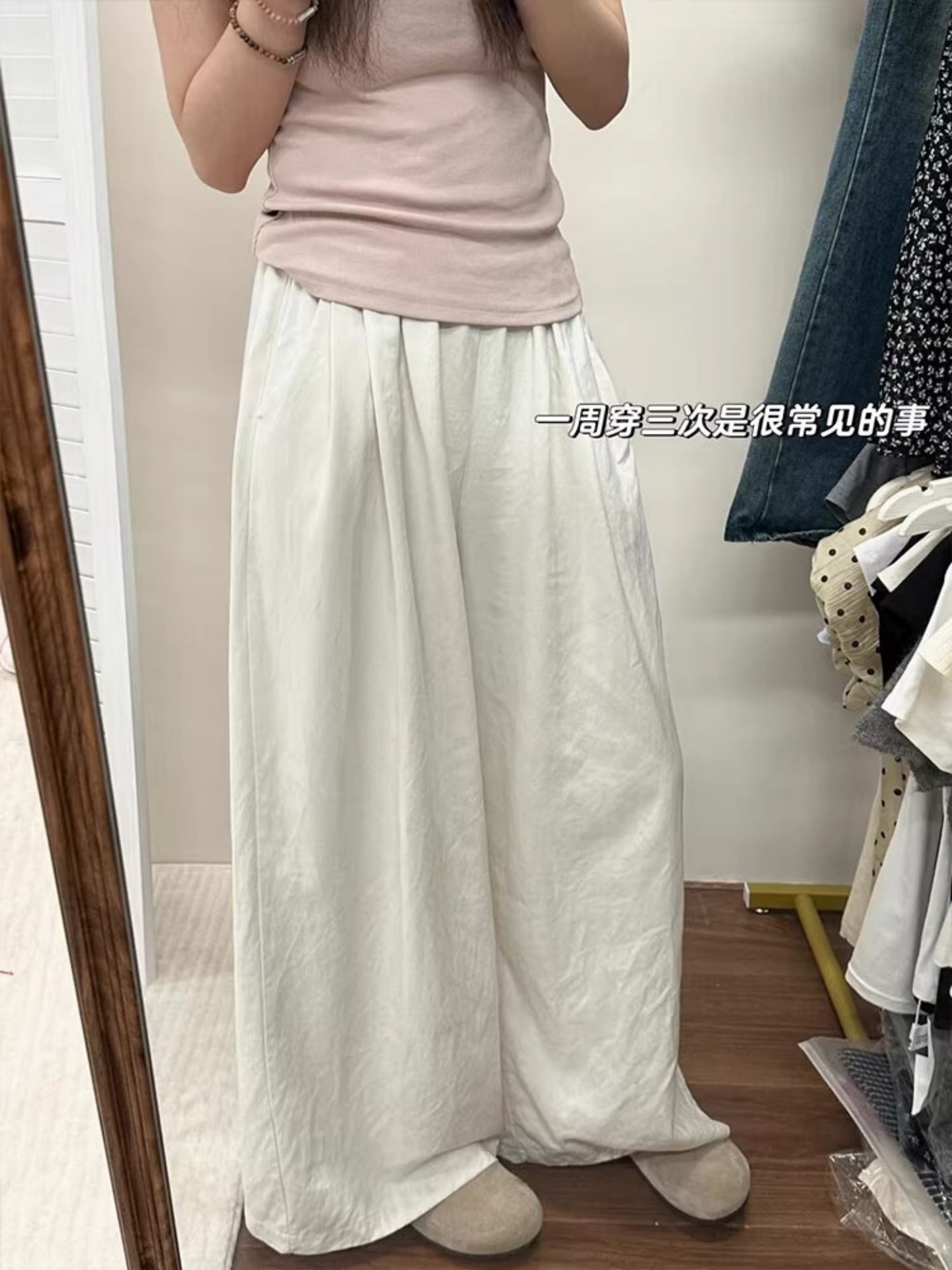 Gray Premium Cotton U-Neck Short-Sleeve T-Shirt for Women, Summer Simple Versatile American Style Slim-Fit Waist-Cinching Top