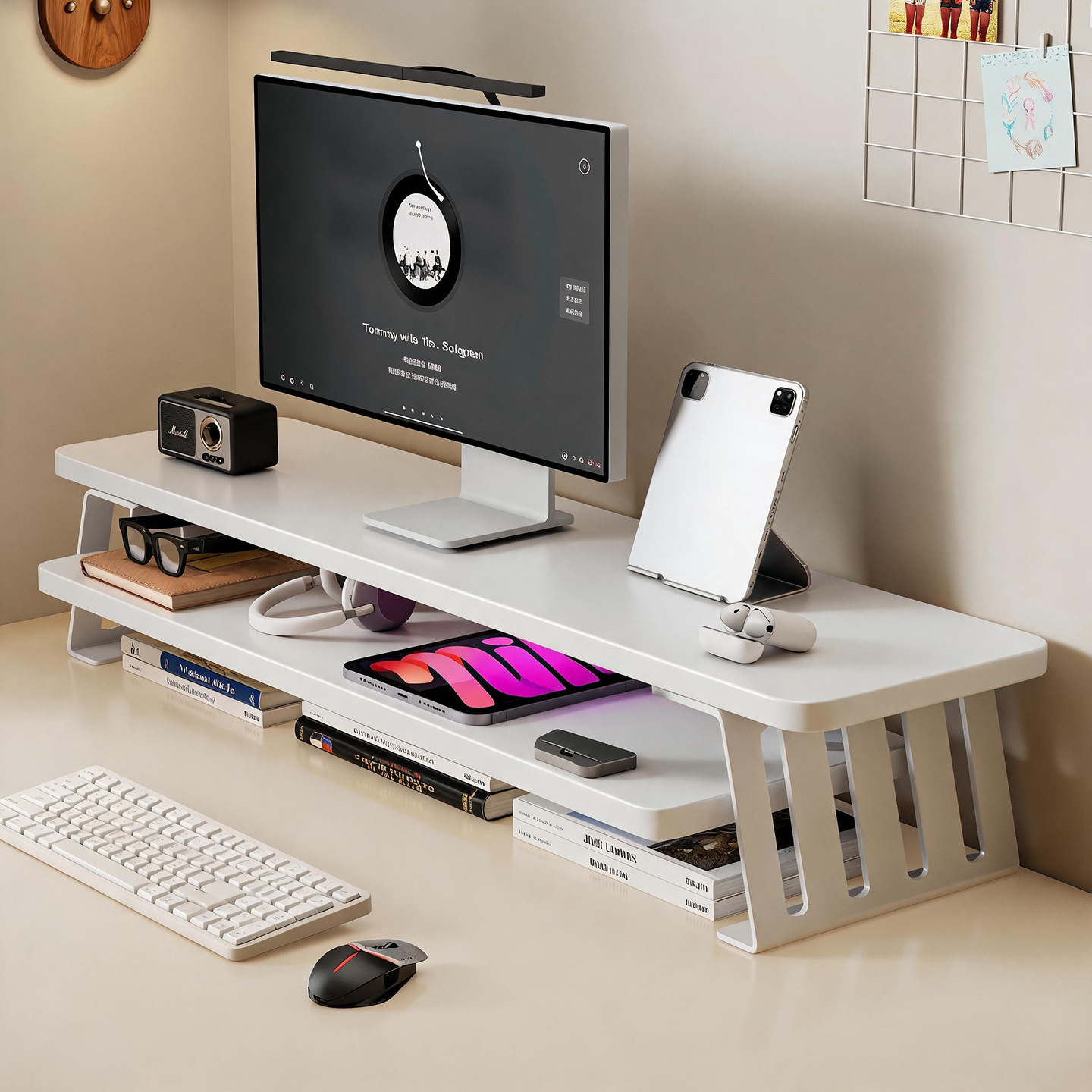 Soporte Elevador para Monitor de Computadora para Escritorio de Oficina
