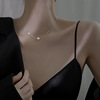 Fashionable necklace from pearl, universal chain for key bag , simple and elegant design, 925 sample silver, 2022
