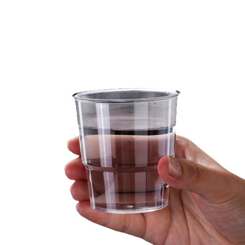 スポット直販航空カップ増粘硬化透明プラスチックカップ家庭用食品グレード使い捨て抗火傷ティーカップ|undefined