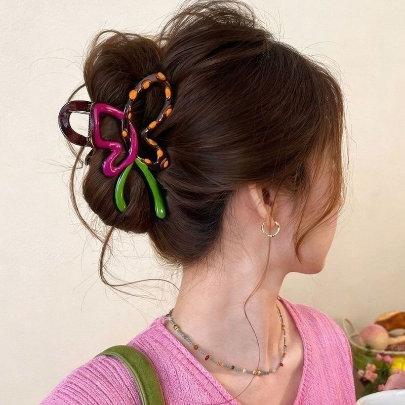 2026 nuevo clip de cabello ondulado clip de cabello de tiburón grande clip de cabello de mujer detrás de la cabeza de alta sensación clip de cabello accesorios para el cabello