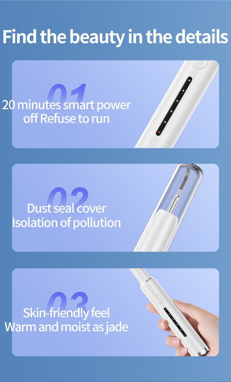 Electric tooth cleaner multifunctional handheld teeth cleaning device