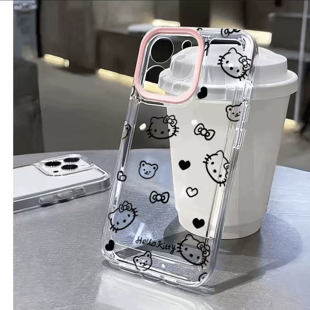 Хелло Китти, яблоко, совместимый iPhone 15 с бантами, мультяшный чехол для телефона, 15promax, iPhone