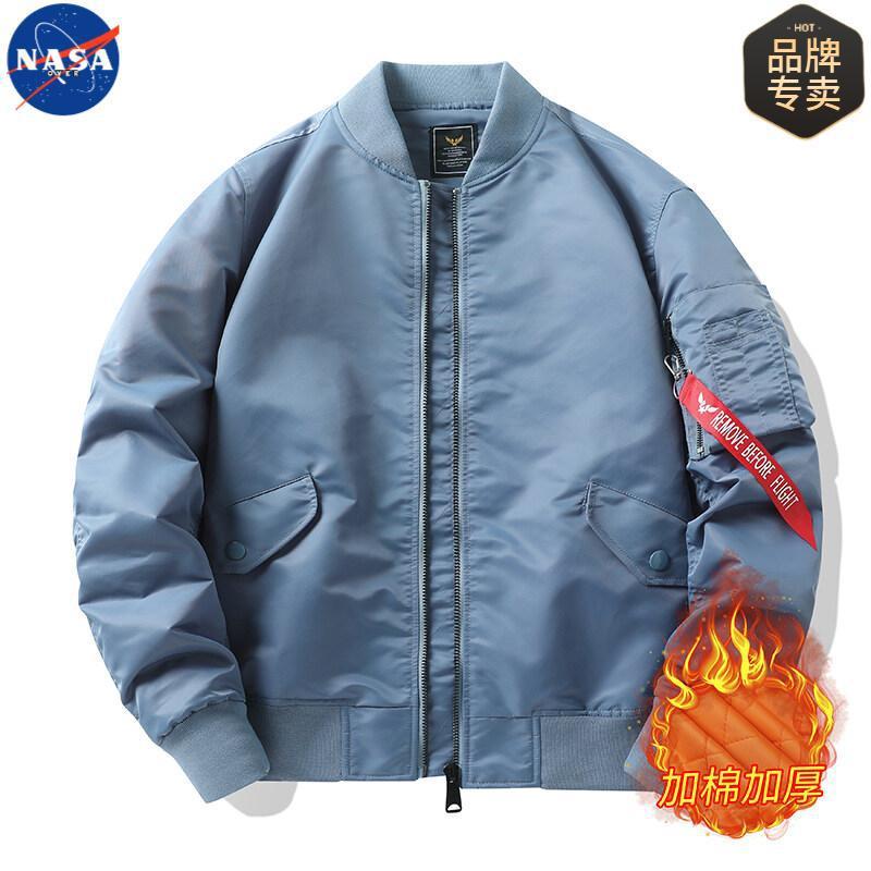 NASAブランド連名2025年春秋アメリカンパイロットジャケット男性カップル迷彩野球服コート|undefined