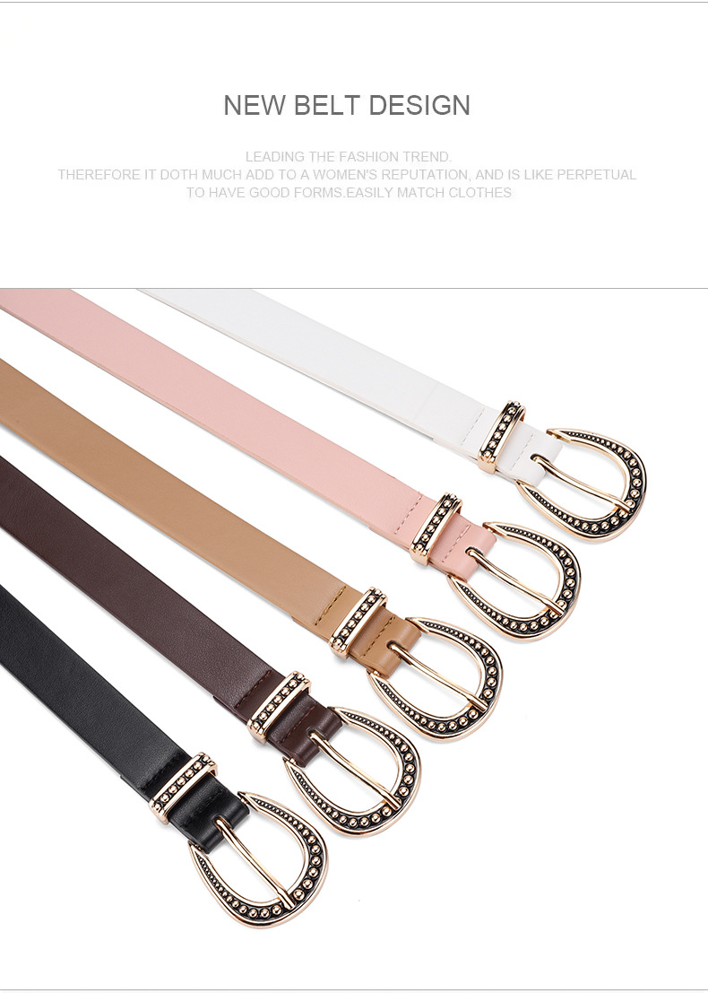 Women's Jeans Belt Personalized Alloy Buckle Versatile Style_voghion.com