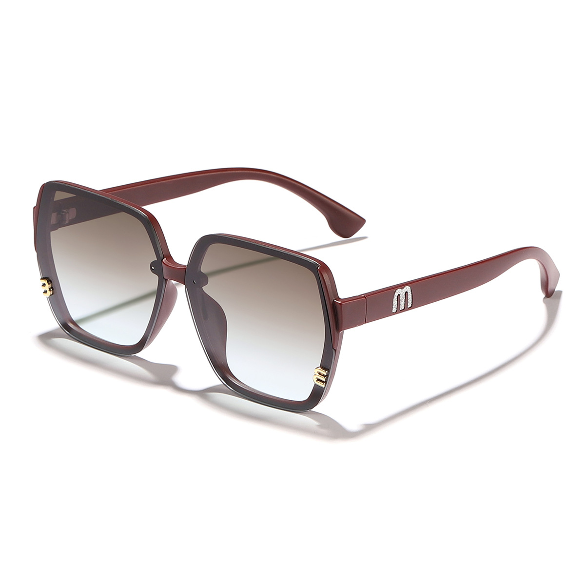 Nuevas gafas de sol de montura cuadrada de estilo alfabético simple de estilo coreano transfronterizo