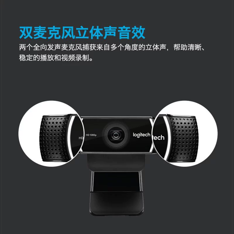 Logitech C922 камера высокой четкости 1080P, настоящая камера, прямая трансляция красоты, анкер, настольный компьютер, внешний конференц-зал, онлайн-урок