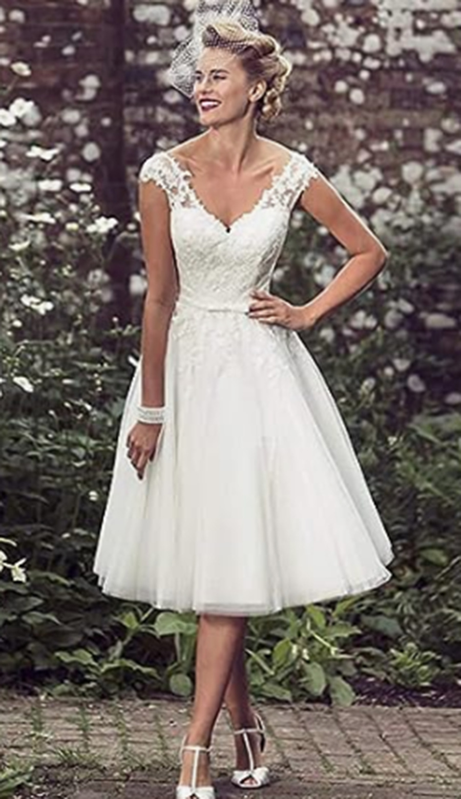 long short fashionable wedding dress for bride