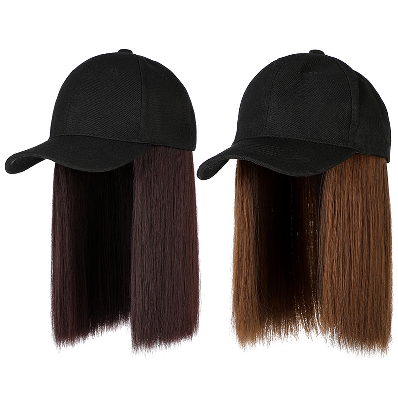 One-piece wig cap chemical fiber short straight hair bobo bobo head with hat wig factory spot wholesale a generation of hair