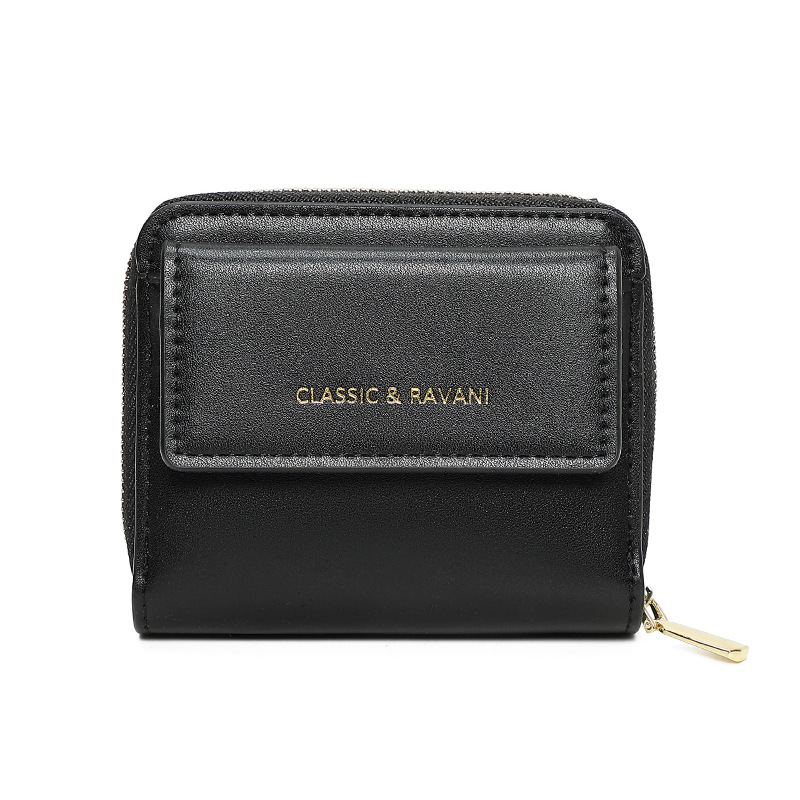 Nuevo color sólido simple bolso de cambio de damas multi-tarjeta billetera de bolso de mano multifuncional de estilo coreano para mujeres