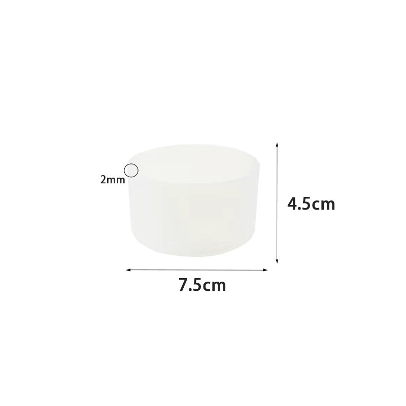 실리콘 컵 슬리브*원형*7.5*4.5cm*투명