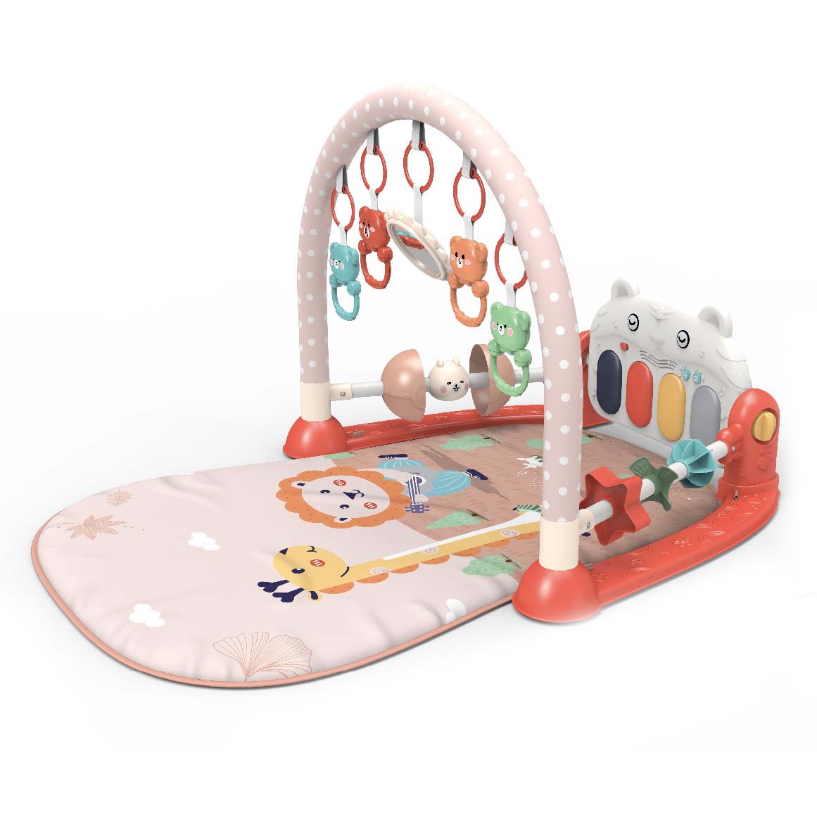 婴儿早教钢琴健身架玩具趣味活动游戏垫感官玩具