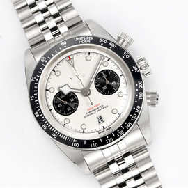 帝家碧湾计时型腕表双拼色表盘7750多功能计时码表夜光男手表机械