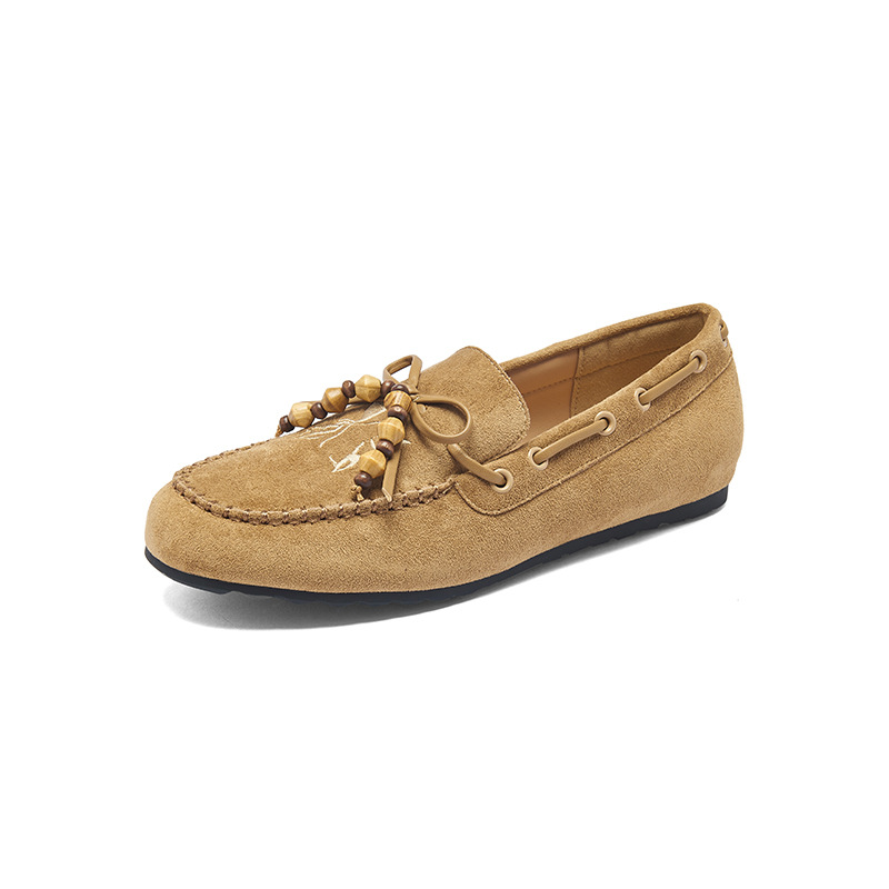 Augu Shi Deng Bean Lefour zapatos para mujeres 2025 otoño nuevo retro embarazadas zapatos casuales Birken un pie