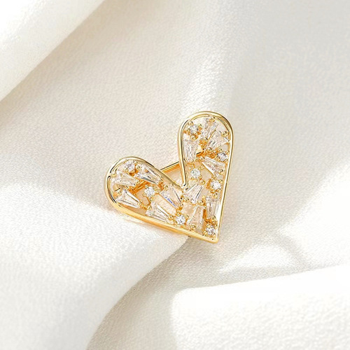 Love anti-exposure buckle small brooch fashion collar pin cheongsam clothing versatile mini corsage women's cardigan pin